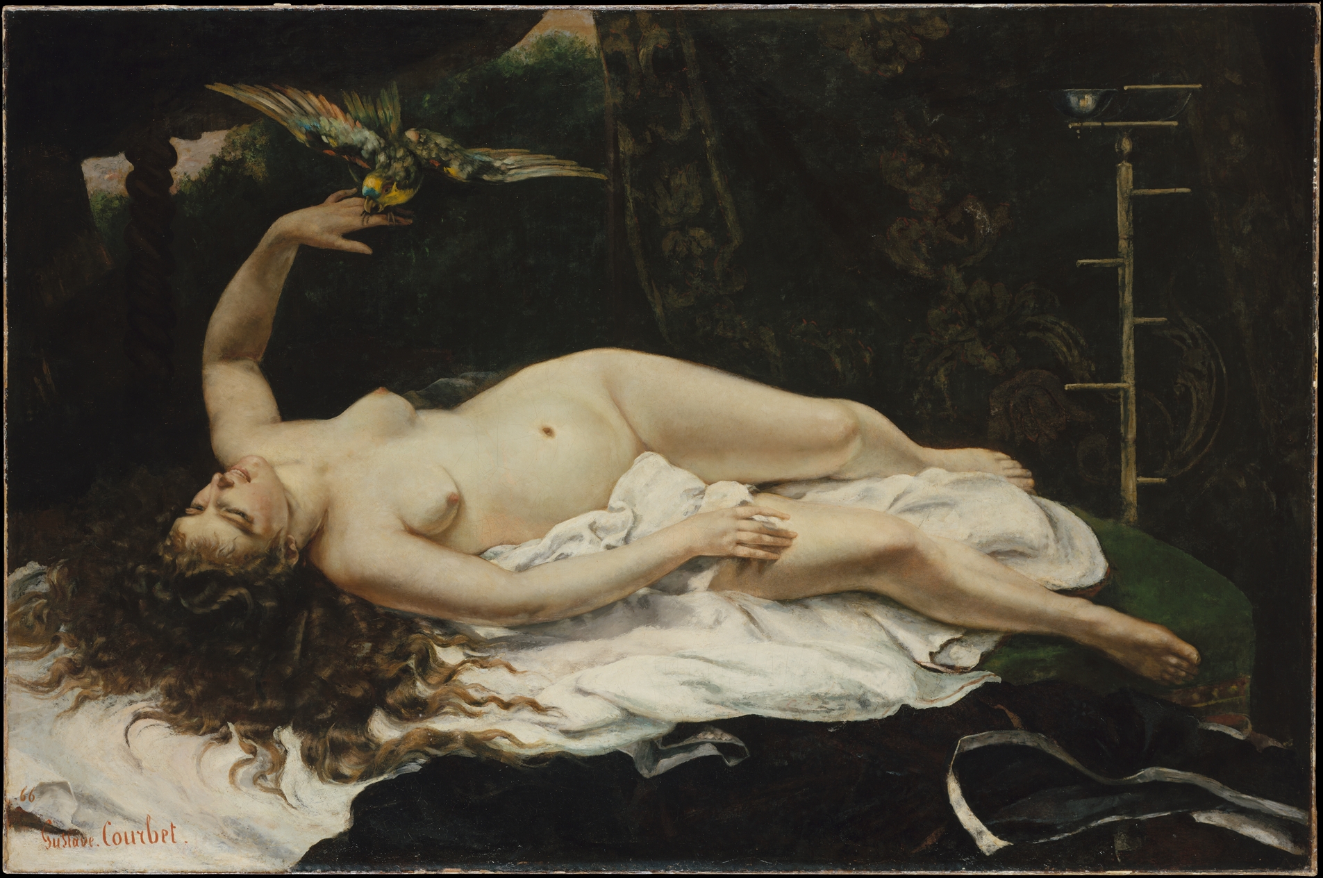 Imagem de referência de Mulher com um louro, descrito nos dados abertos como pintura de Gustave Courbet