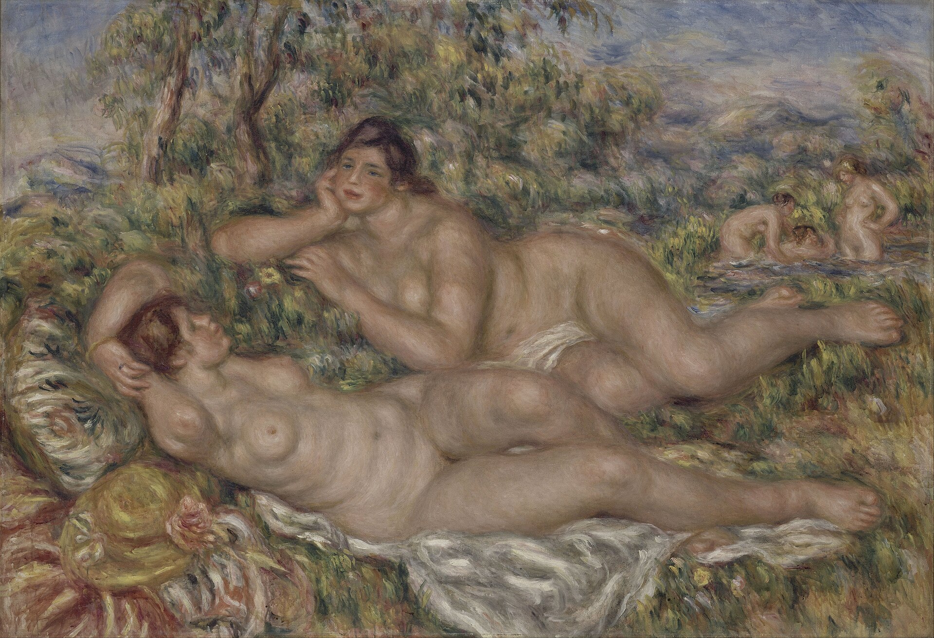Imagem de referência de As Banhistas, descrito nos dados abertos como pintura de Pierre-Auguste Renoir