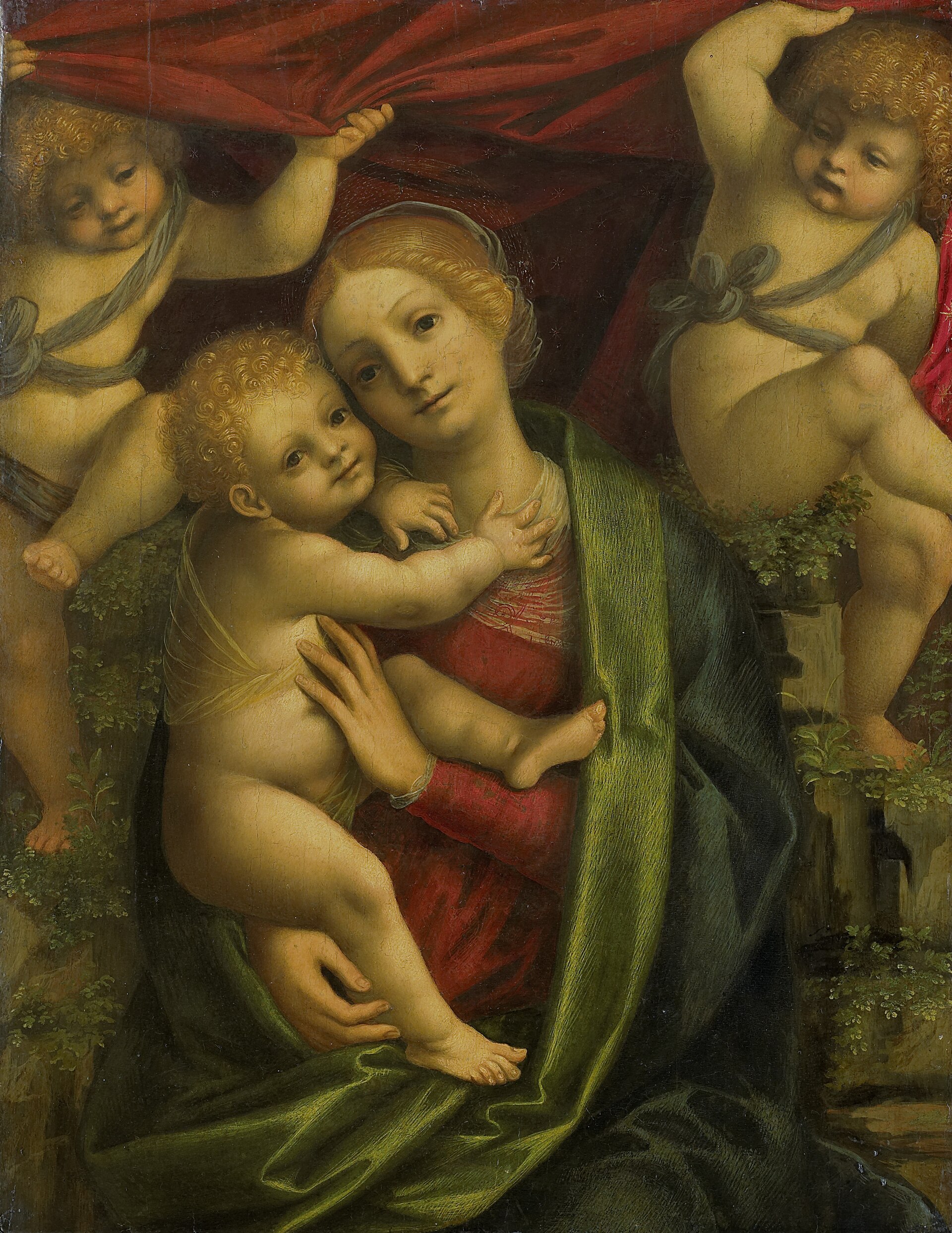 Imagem de referência de Madona com Menino, descrito nos dados abertos como pintura de Gaudenzio Ferrari
