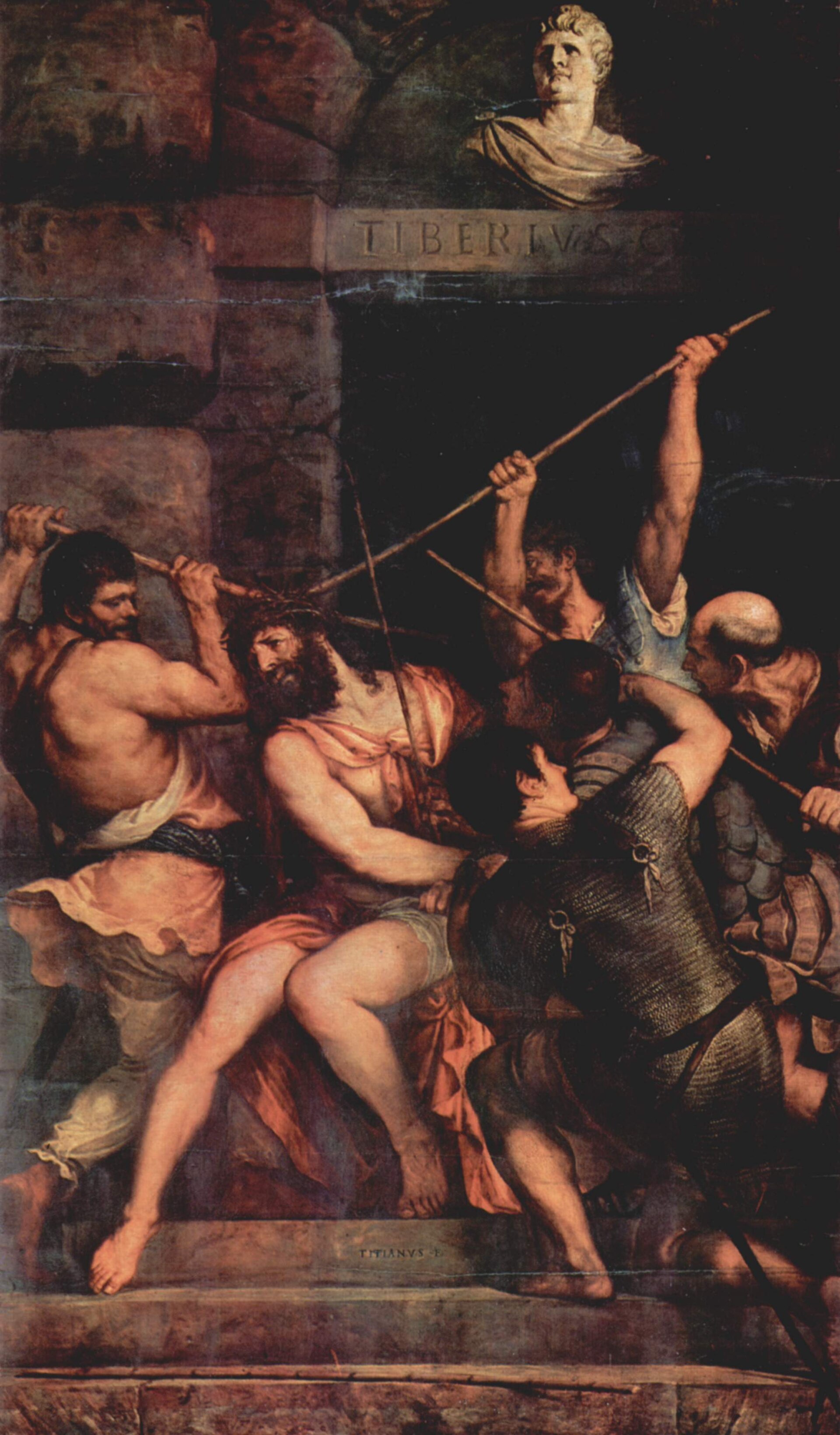 Imagem de referência de Coroação de Cristo com espinhos, descrito nos dados abertos como pintura de desconhecido