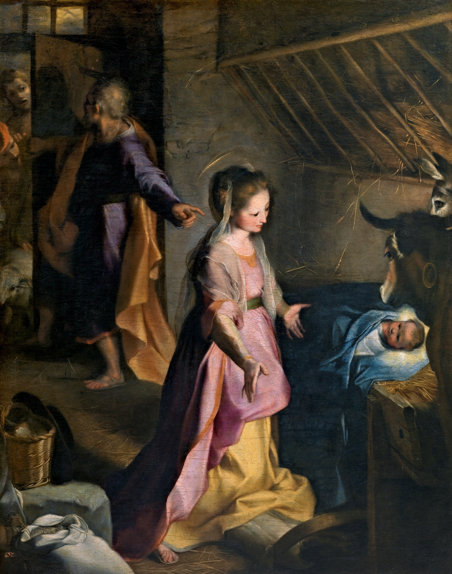 Imagem de referência de Nascimento de Jesus, descrito nos dados abertos como pintura de Federico Barocci