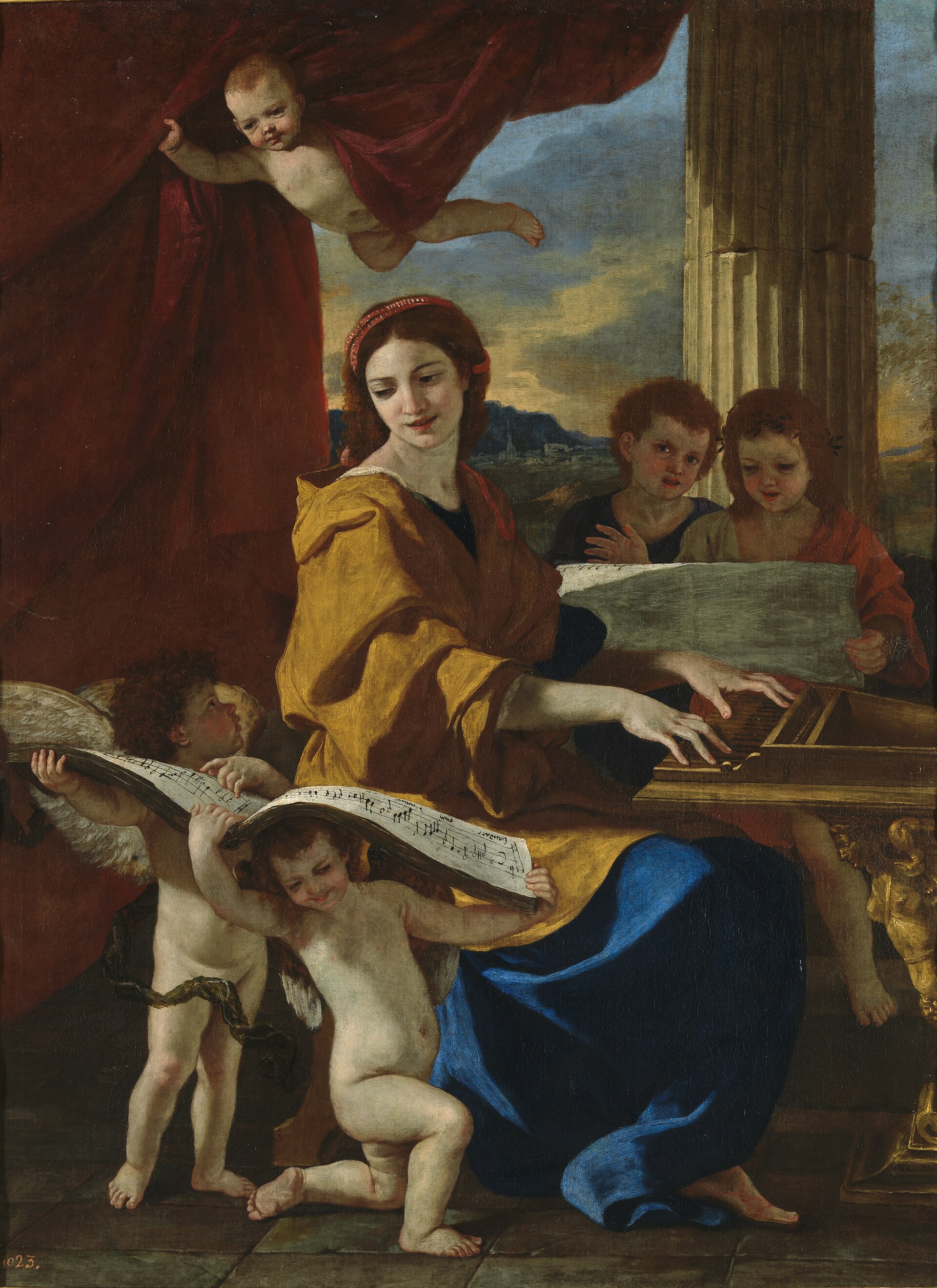 Imagem de referência de Santa Cecília, descrito nos dados abertos como pintura de Nicolas Poussin