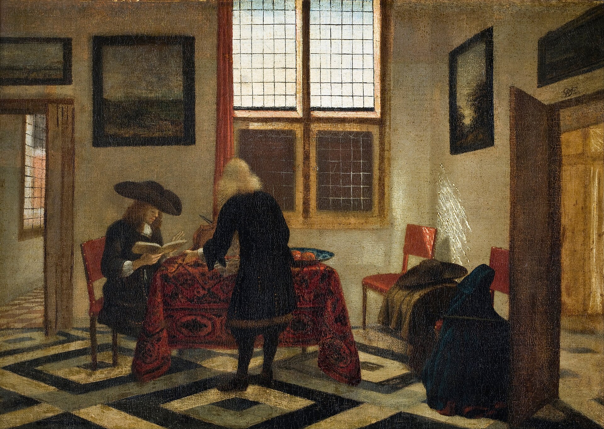Imagem de referência de Cena de interior, descrito nos dados abertos como pintura de Pieter Janssens Elinga
