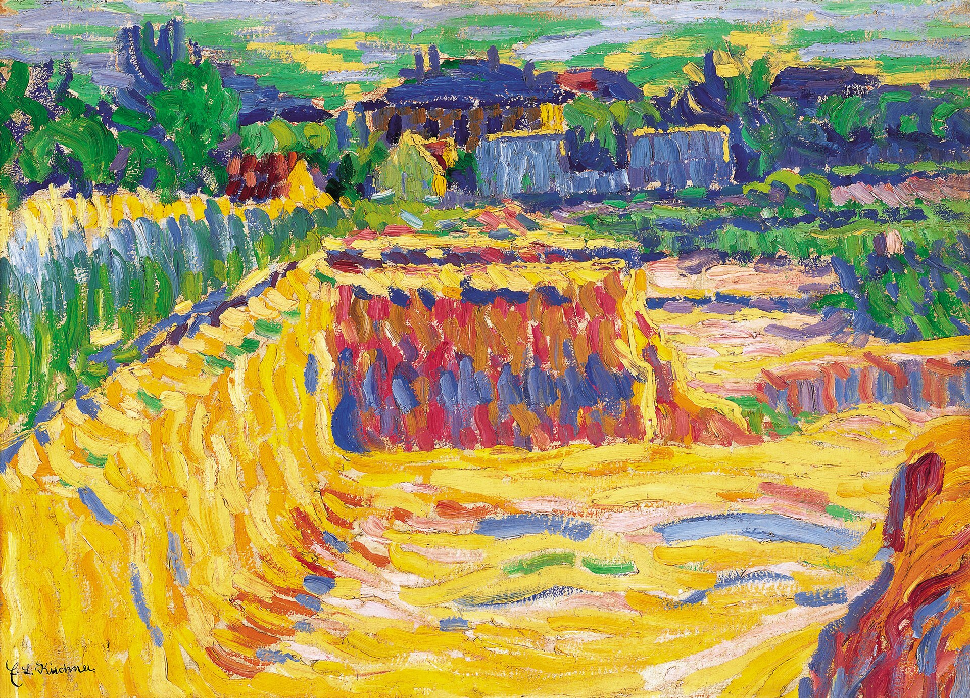 Imagem de referência de O barreiro, descrito nos dados abertos como pintura de Ernst Ludwig Kirchner