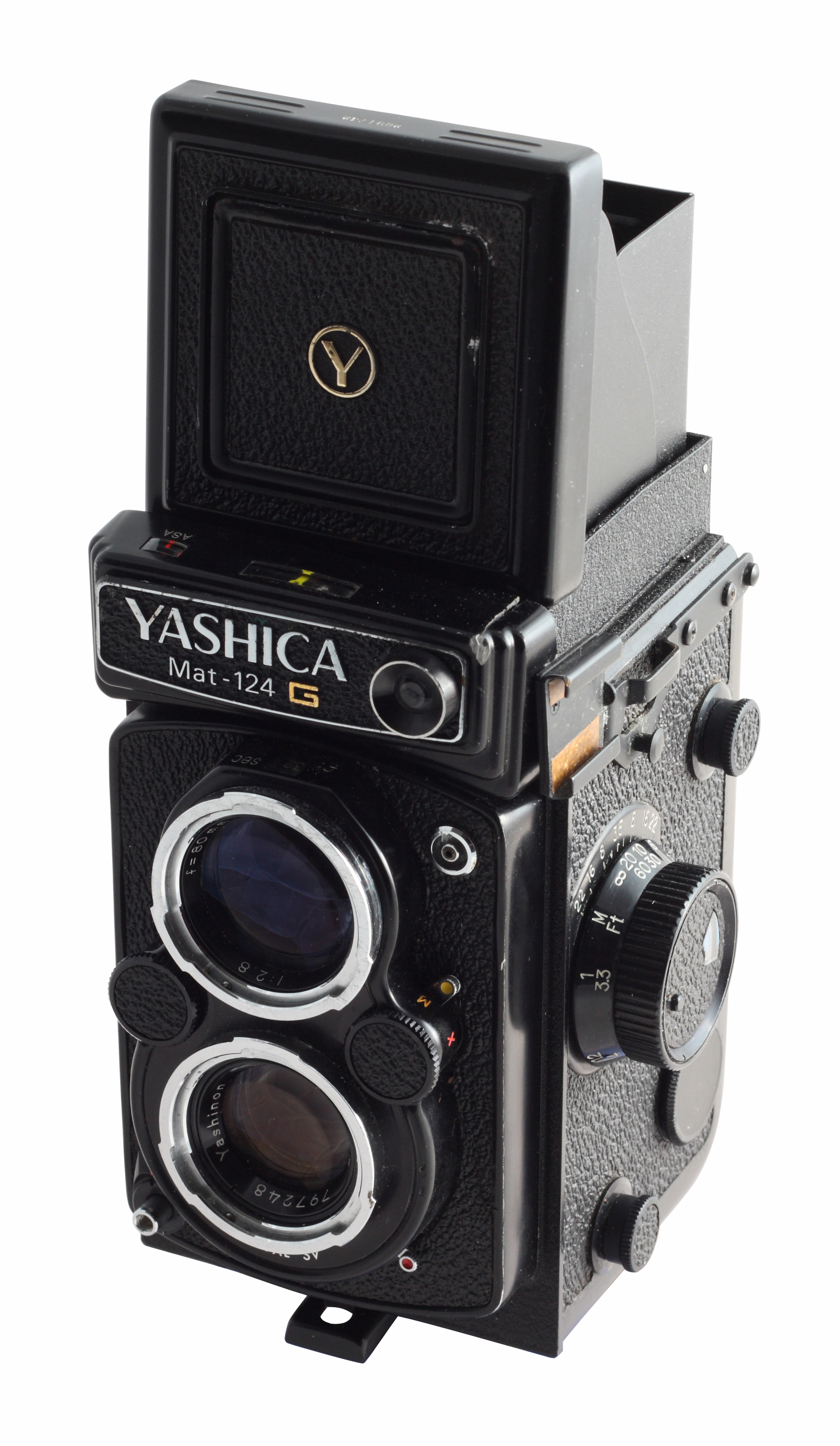 Imagem de referência relacionada a Yashica, item descrito como antiga fabricante de maquinas fotograficas