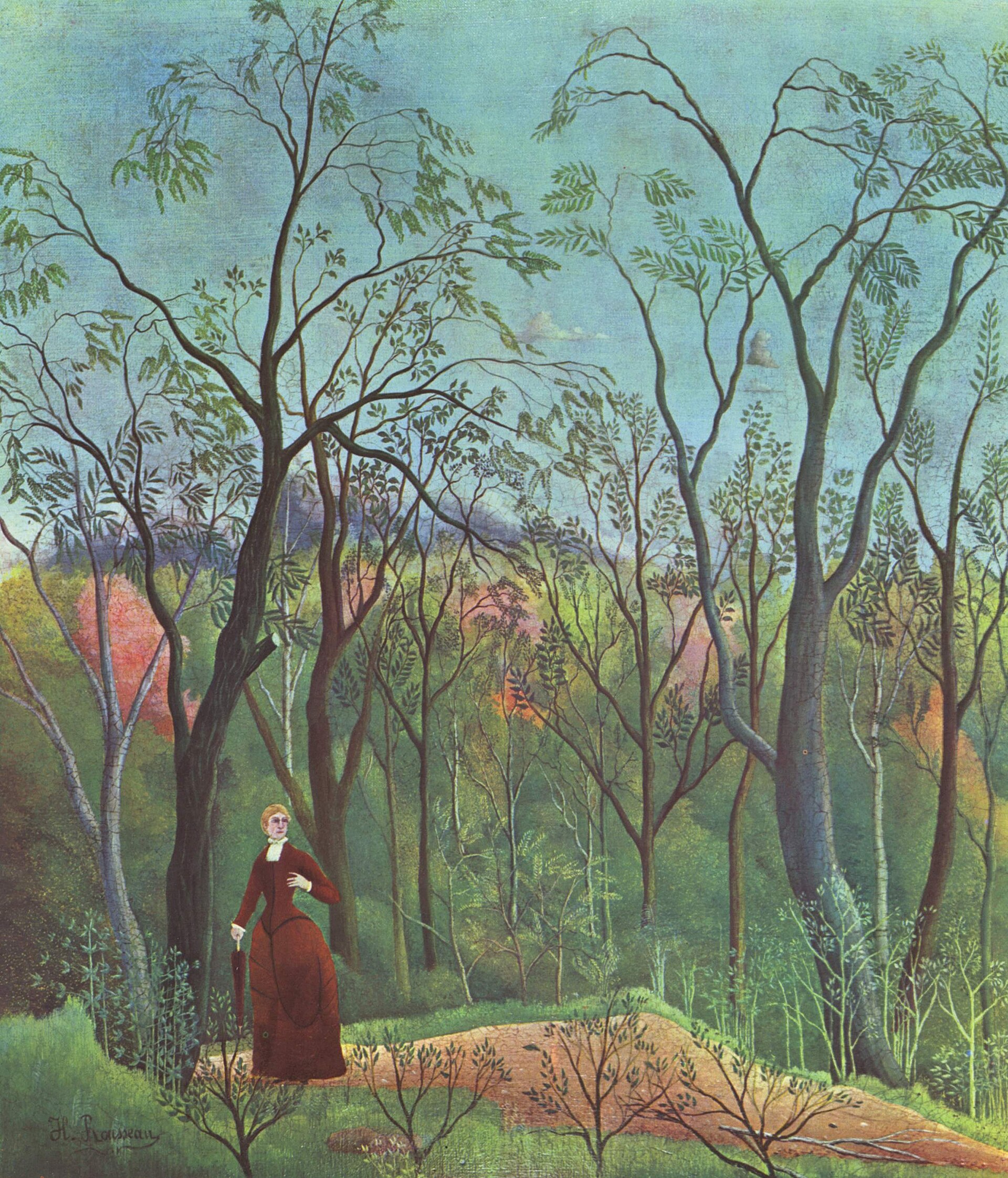 Imagem de referência de Passeio na floresta, descrito nos dados abertos como pintura de Henri Rousseau
