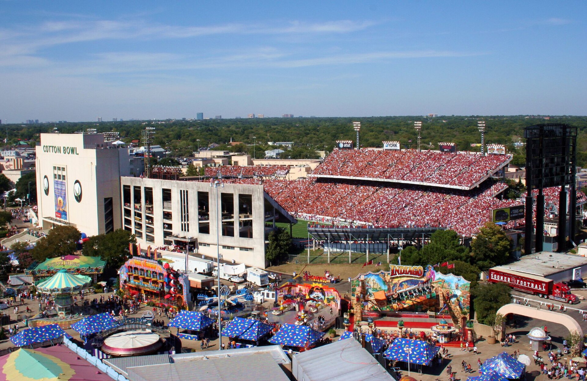 Imagem de referência de Cotton Bowl, descrito nos dados abertos como estádio em Fair Park, Estados Unidos