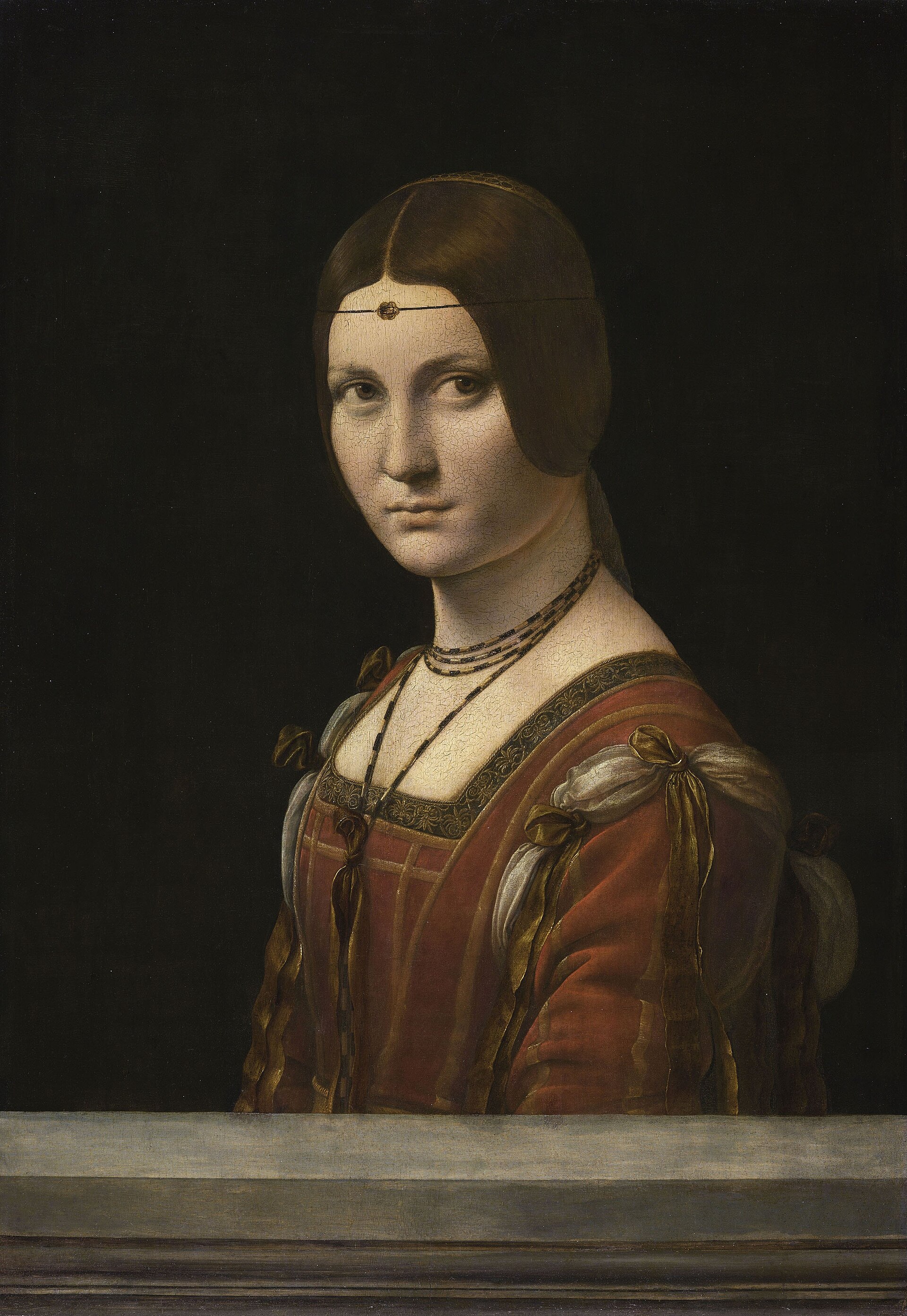 Imagem de referência de La Belle Ferronière, descrito nos dados abertos como pintura de Leonardo da Vinci