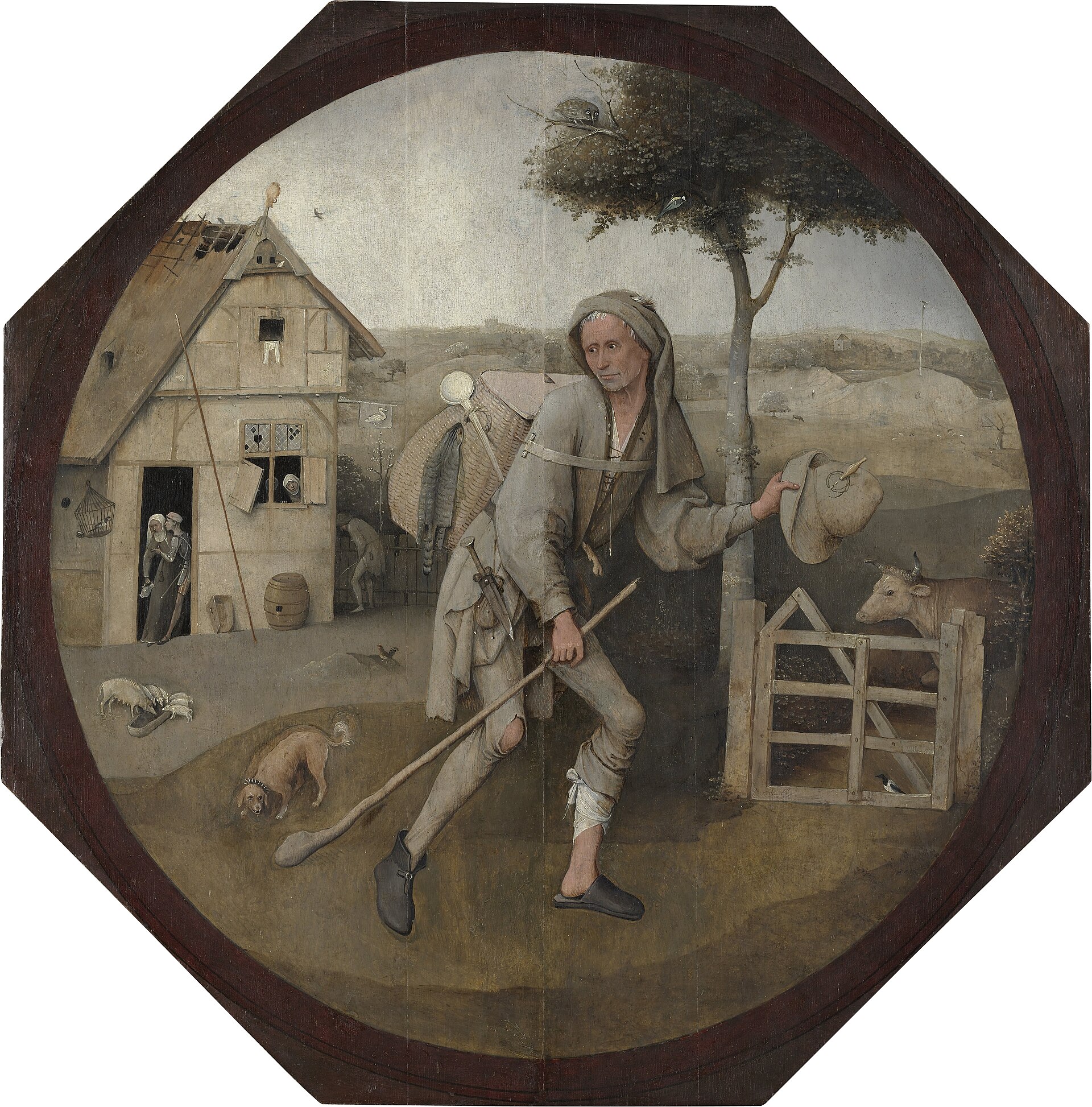 Imagem de referência de O hobo, descrito nos dados abertos como pintura de Hieronymus Bosch