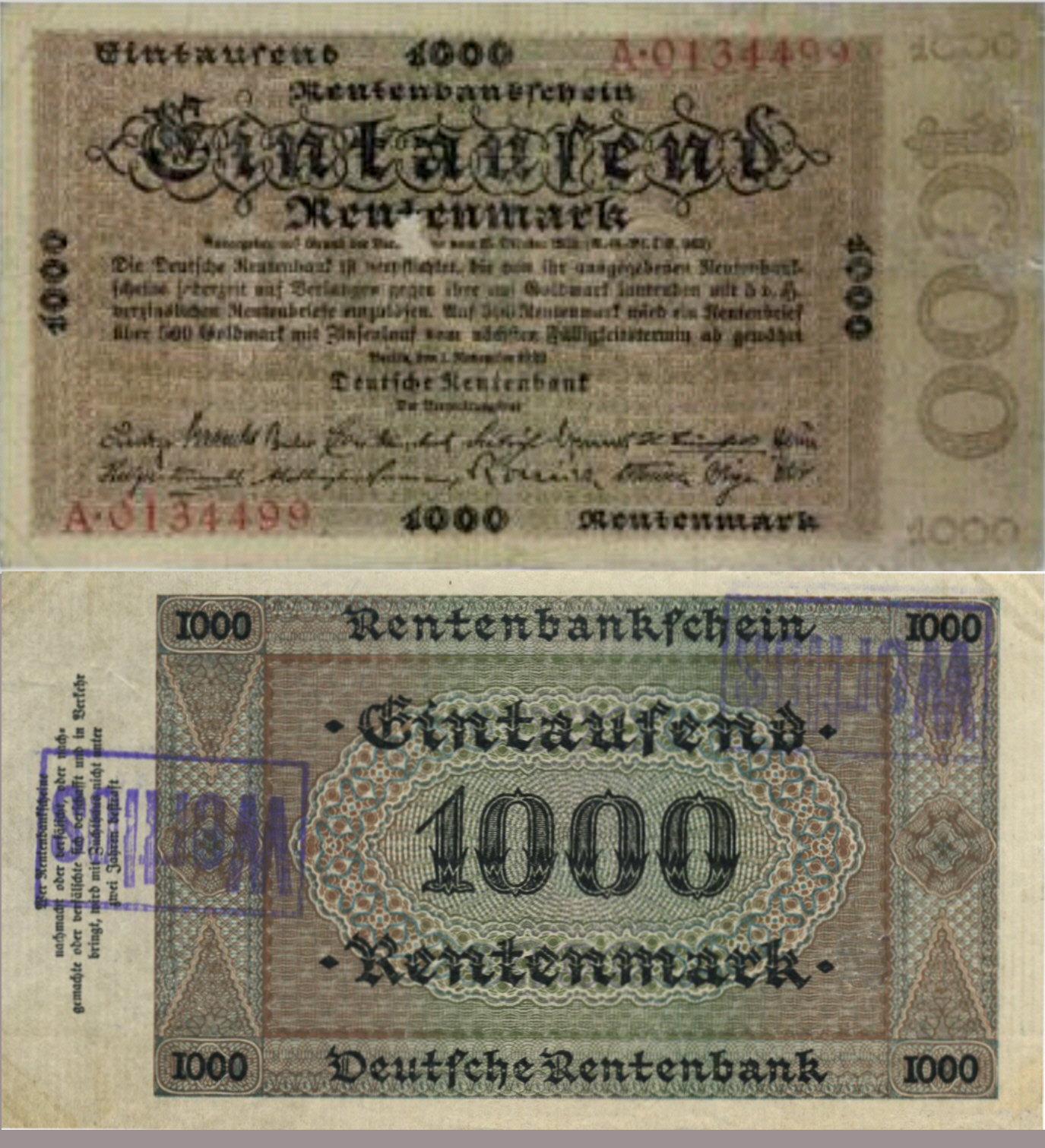 Imagem de referência de Rentenmark, descrito nos dados abertos como moeda alemã de 1923–1948