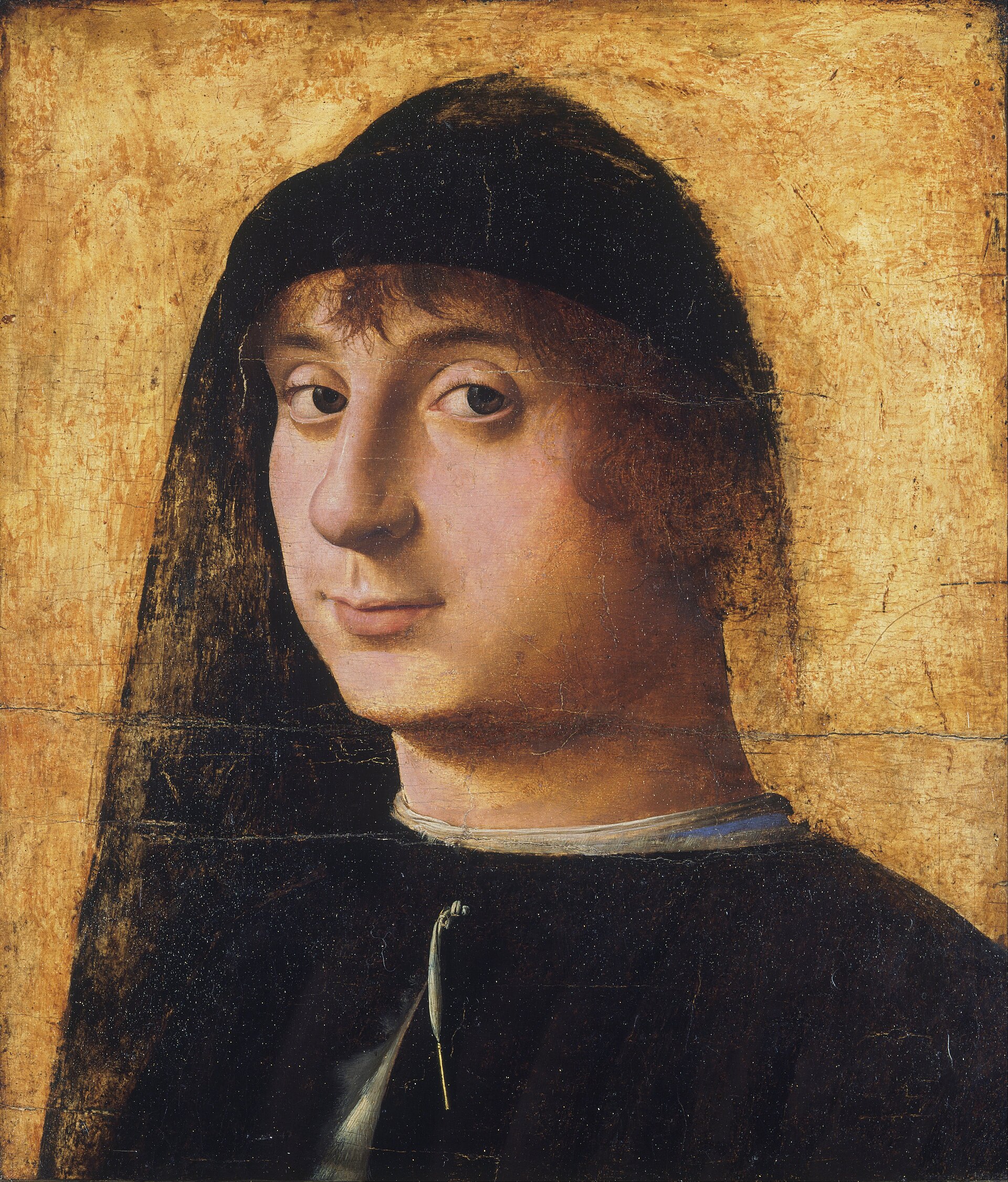 Imagem de referência de Retrato de um homem, descrito nos dados abertos como pintura de Antonello da Messina