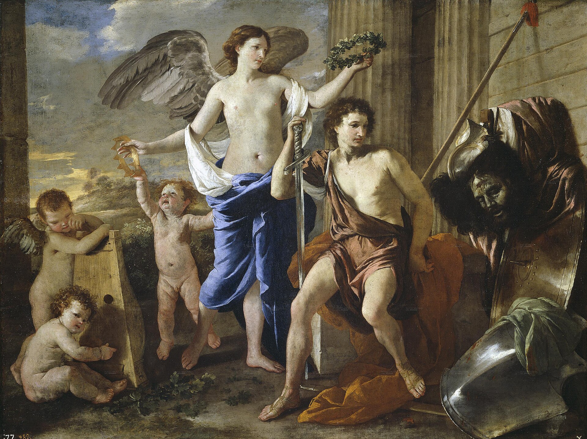 Imagem de referência de O triunfo de David, descrito nos dados abertos como pintura de Nicolas Poussin