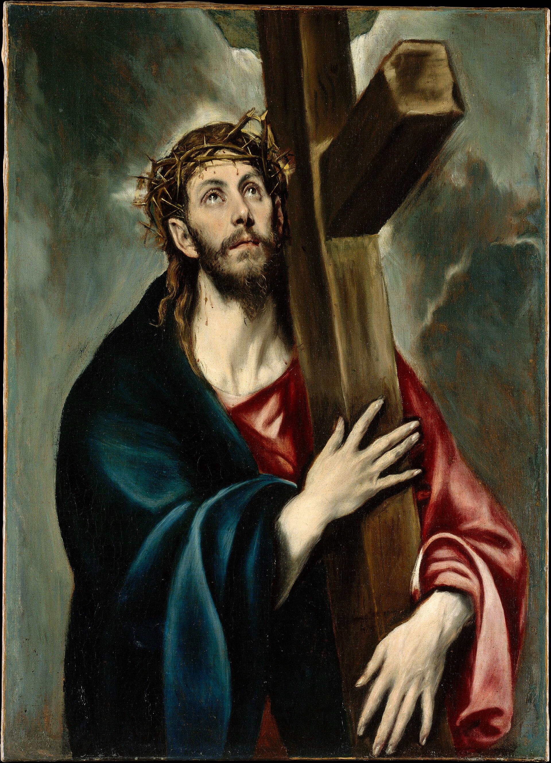 Imagem de referência de Cristo carregando a cruz (El Greco), descrito nos dados abertos como pintura de El Greco