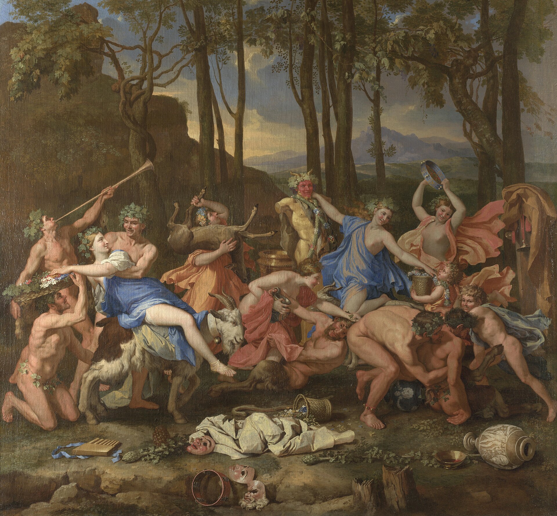 Imagem de referência de O Triunfo de Pã, descrito nos dados abertos como pintura de Nicolas Poussin
