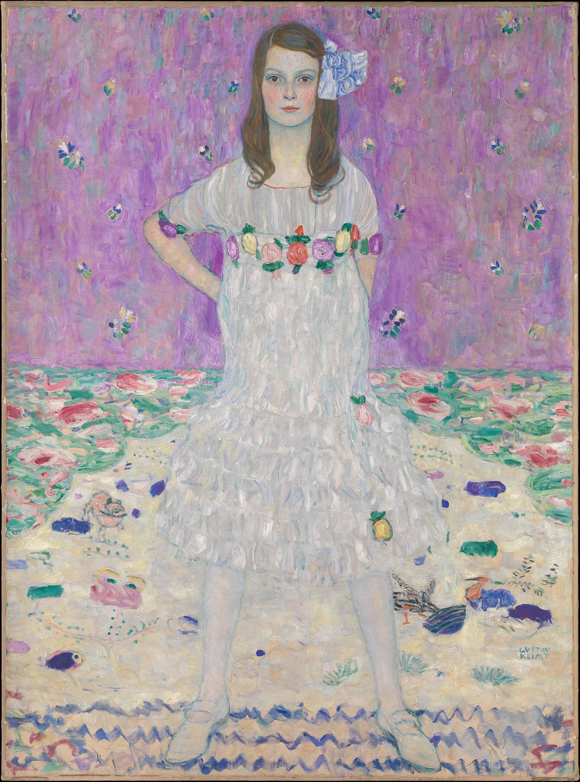 Imagem de referência de Mäda Primavesi (1903–2000), descrito nos dados abertos como pintura de Gustav Klimt