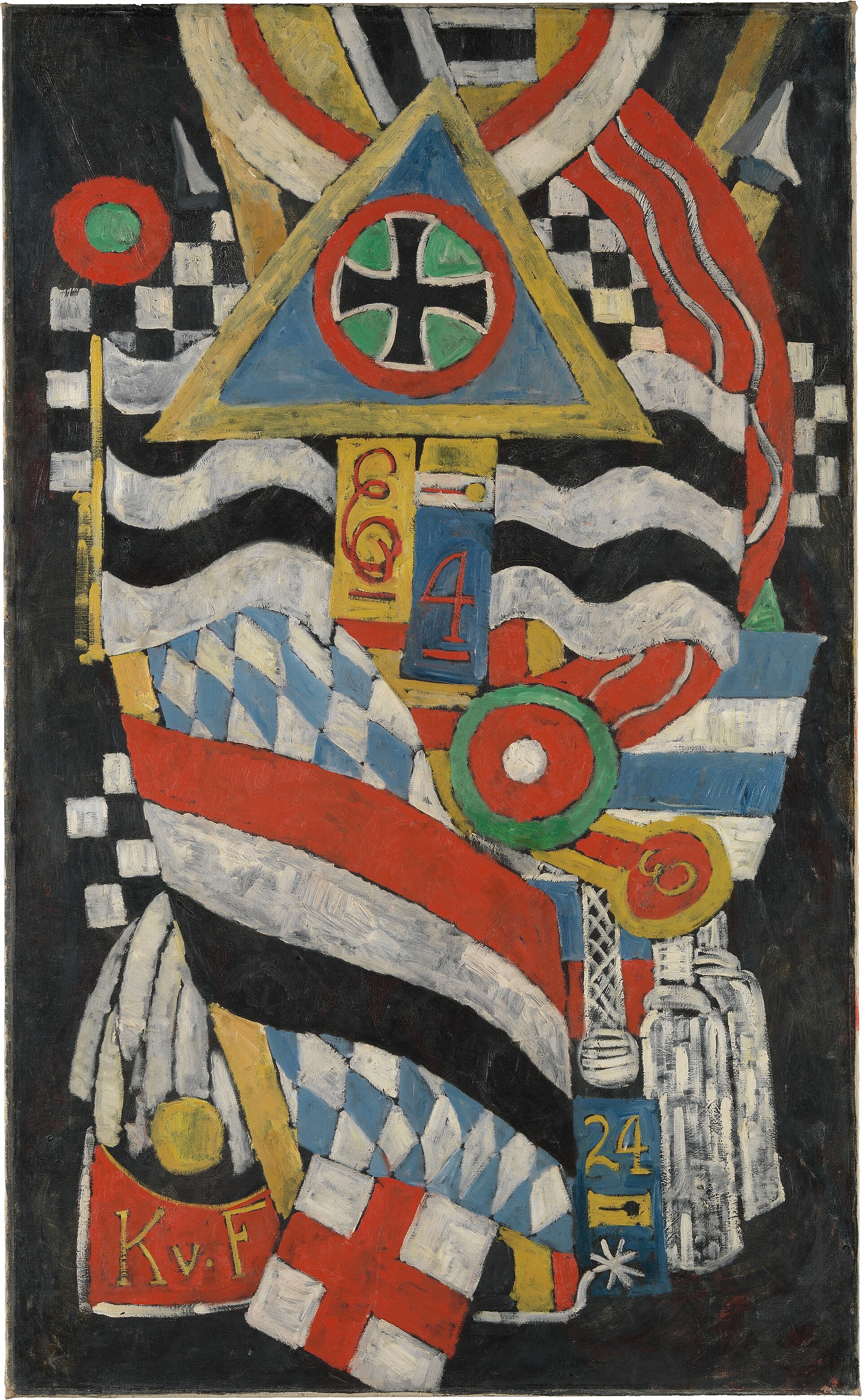 Imagem de referência de Retrato de um oficial alemão, descrito nos dados abertos como pintura de Marsden Hartley
