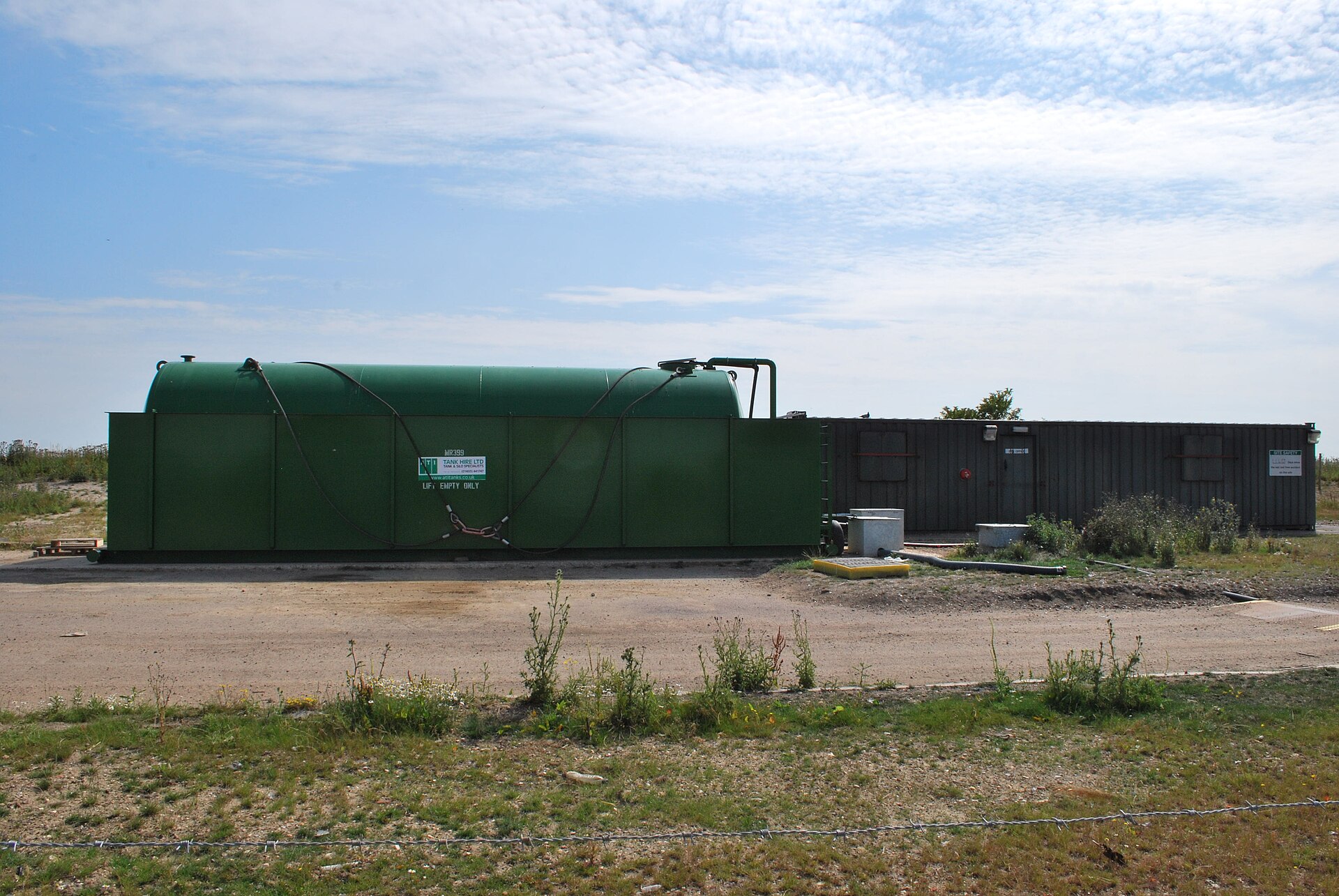 Gas Tank and Shipping Container - Biffa Site