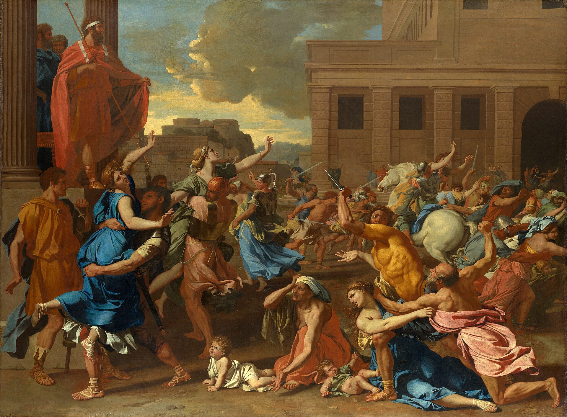 Imagem de referência de O rapto da sabinas, descrito nos dados abertos como pintura de Nicolas Poussin