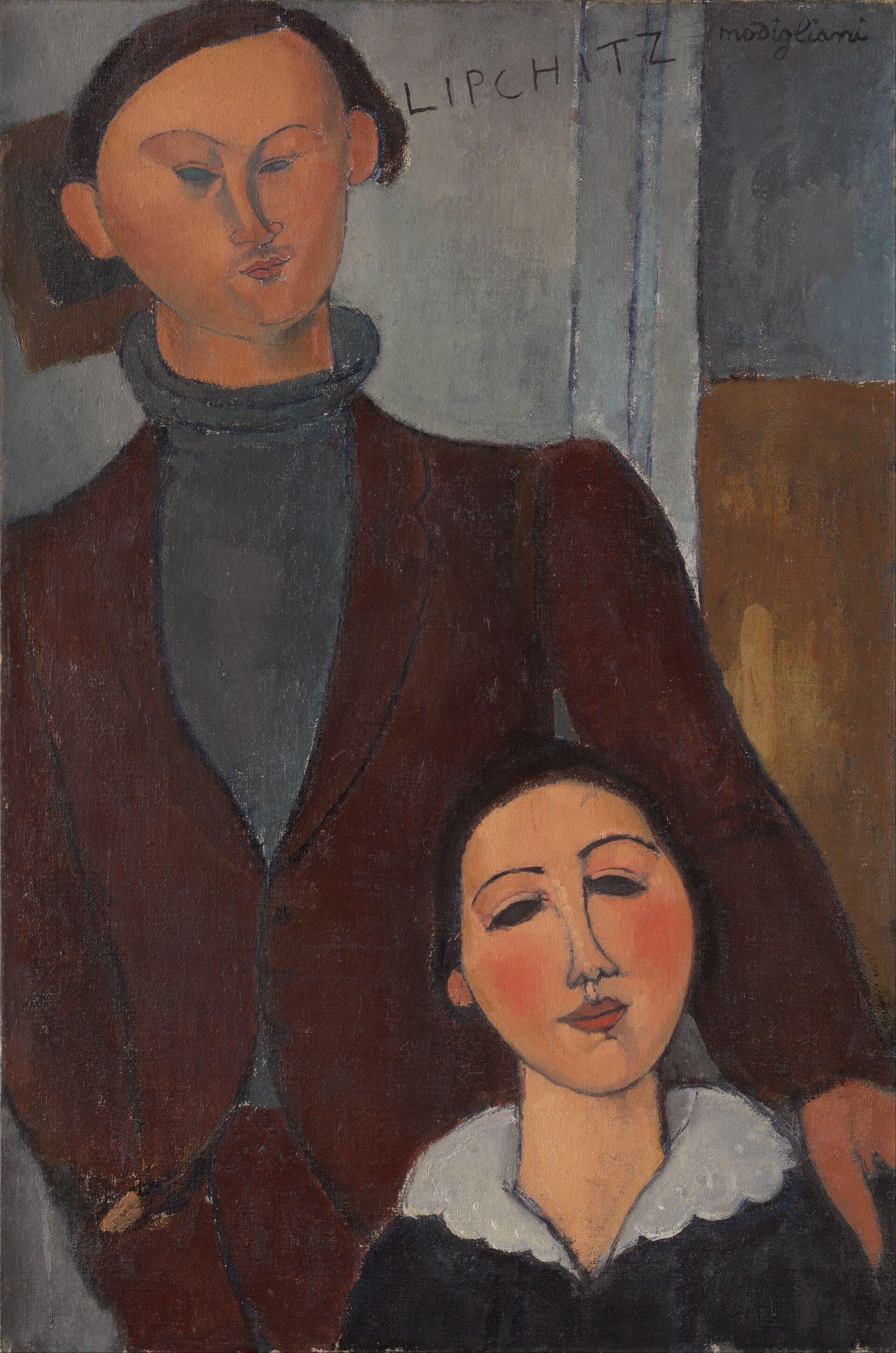 Imagem de referência de Retrato de Jacques e Berthe Lipchitz, descrito nos dados abertos como pintura de Amedeo Modigliani