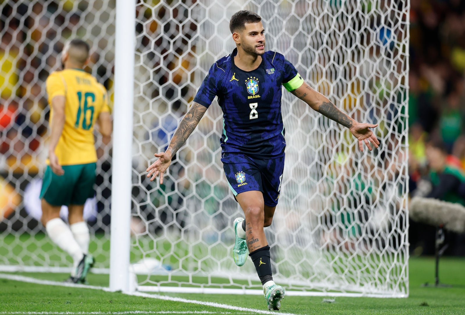 Bruno Guimarães marcou o gol da virada, contra os fracos australianos Rafael Ribeiro/CBF