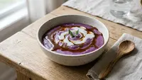 Resep Bubur Sumsum Ubi Ungu dengan Gula Merah, Lembut dan Manis Legit