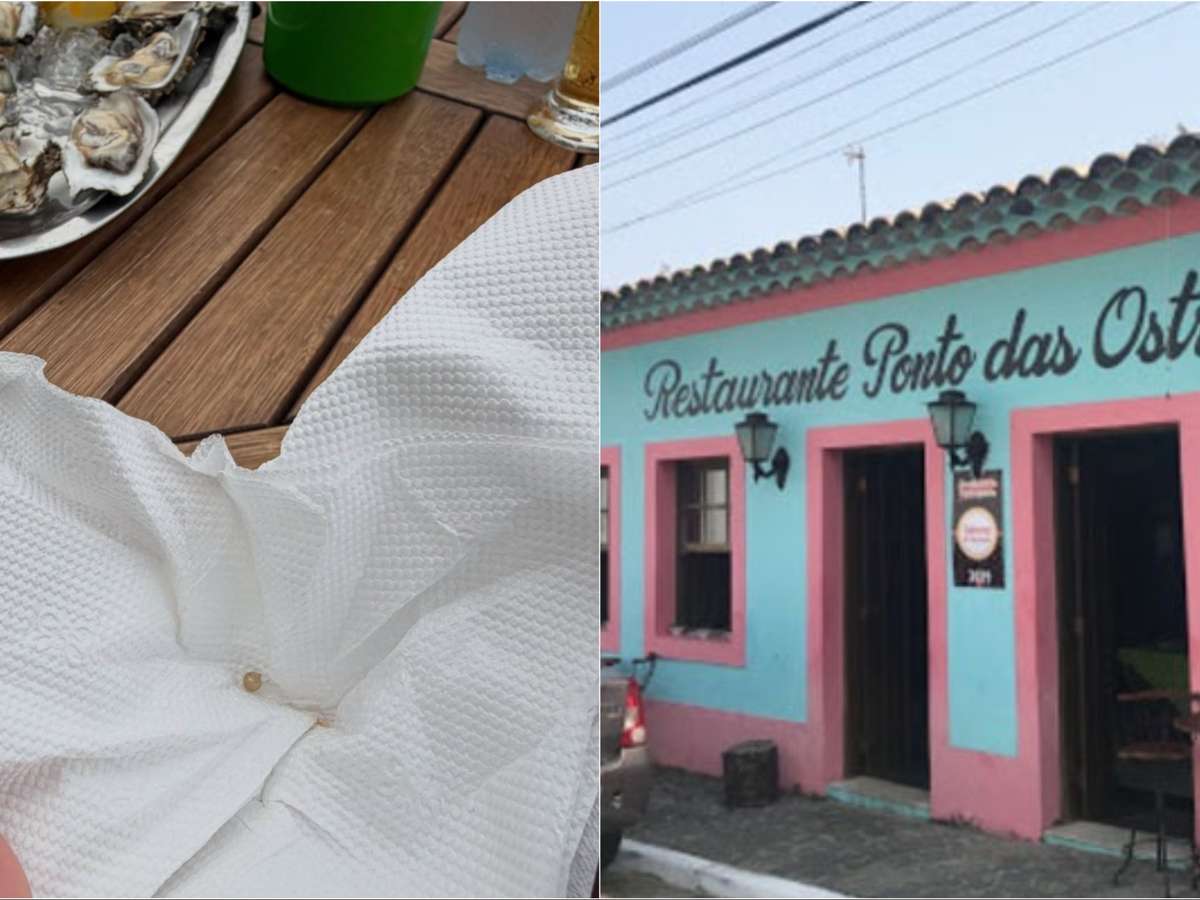 Cliente se surpreende ao encontrar pérola dentro da boca após comer ostra no Litoral de São Paulo