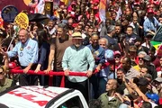Ato de campanha acontece ao lado do vice-presidente Geraldo Alckmin (PSB) e dos candidatos ao governo de São Paulo Fernando Haddad (PT) e ao senado Marina Silva (Rede) e Simone Tebet (PSB)