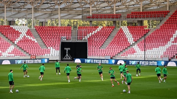 A general view during the Republic of Ireland training session at Nagyerdei Stadion in Debrecen, Hungary