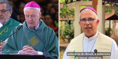 Bispo de Aparecida, Orlando Brandes, e bispo auxiliar de Manaus, dom frei Samuel Ferreira Foto: Reprodu&ccedil;&atilde;o / BBC News Brasil