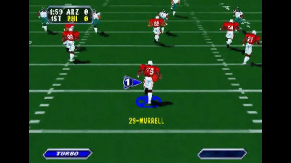 A série NFL Blitz da Midway Games trazia uma versão mais rápida e exagerada do esporte que fazia bastante sucesso nos fliperamas e consoles — Foto: Divulgação/Midway Games