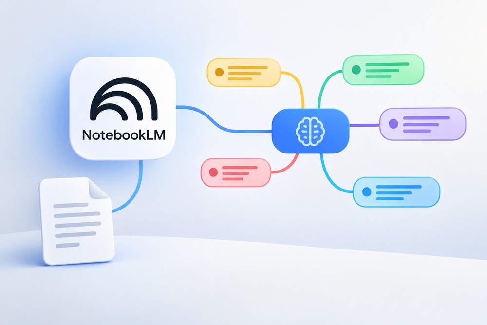 Gemini Notebook transforma PDFs extensos em mapas mentais organizados por temas — Foto: Imagem gerada por IA/OpenAI
