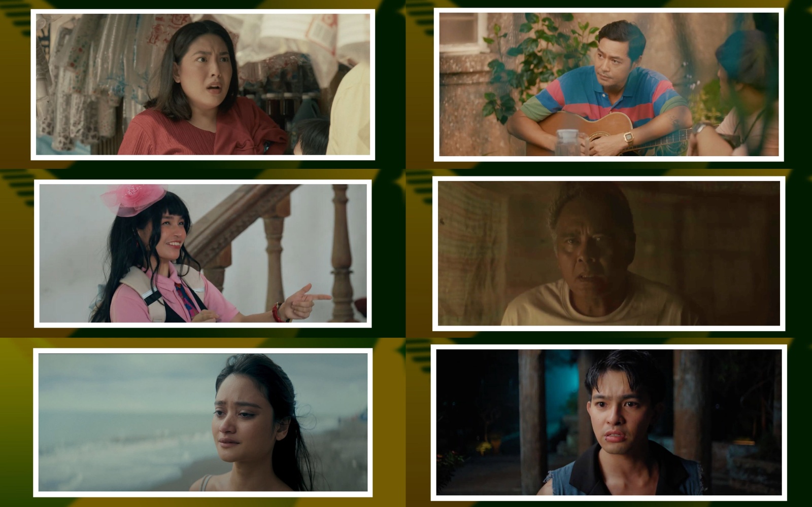 This composite shows acting nominees Rita Daniela, Zanjoe Marudo, Xyriel Manabat, John Arcilla, Nour Hooshmand and Joao Constancia. (Puregold CinePanalo/Release)