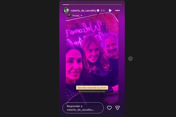 Roberto de Carvalho posta foto rara com a namorada, Lilibeth Monteiro. Veja - destaque galeria