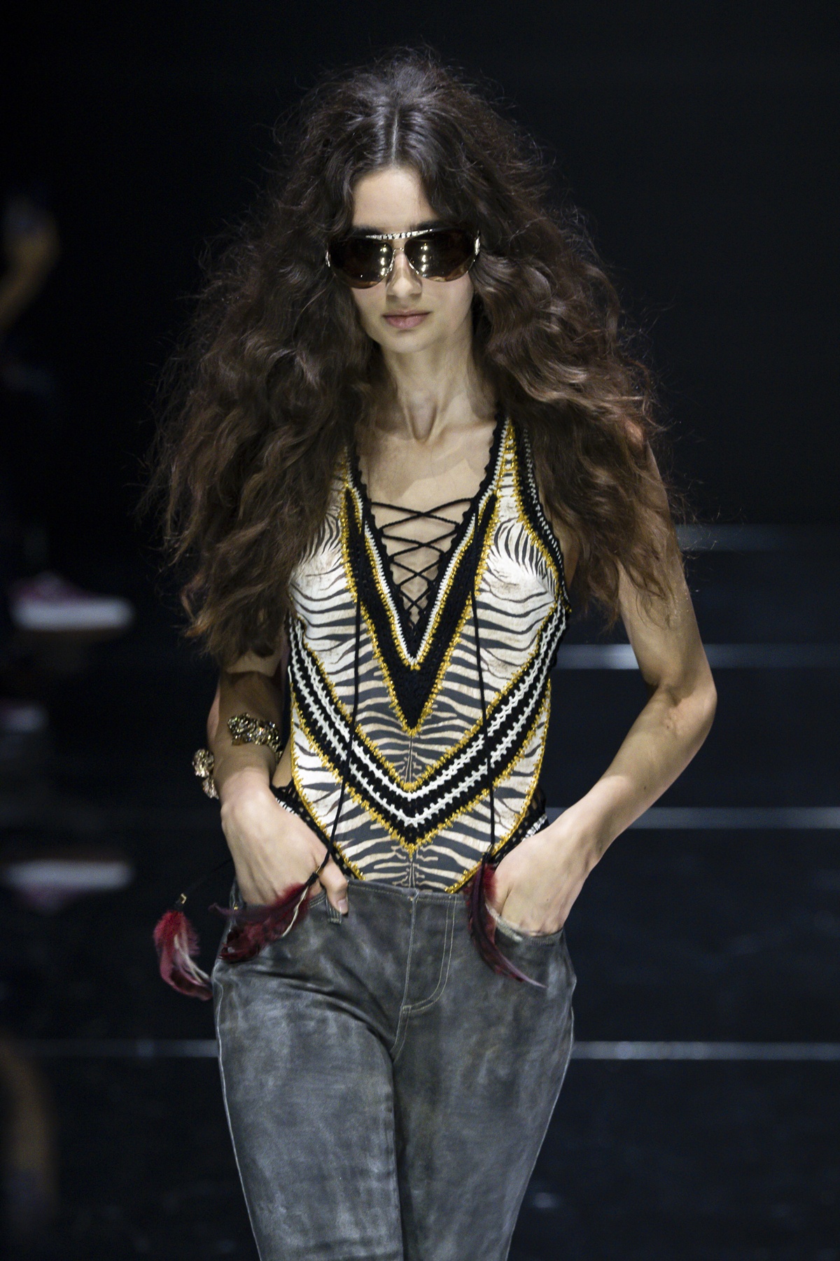 Animal print, grunge e all black ganham destaque na Semana de Moda de Milão