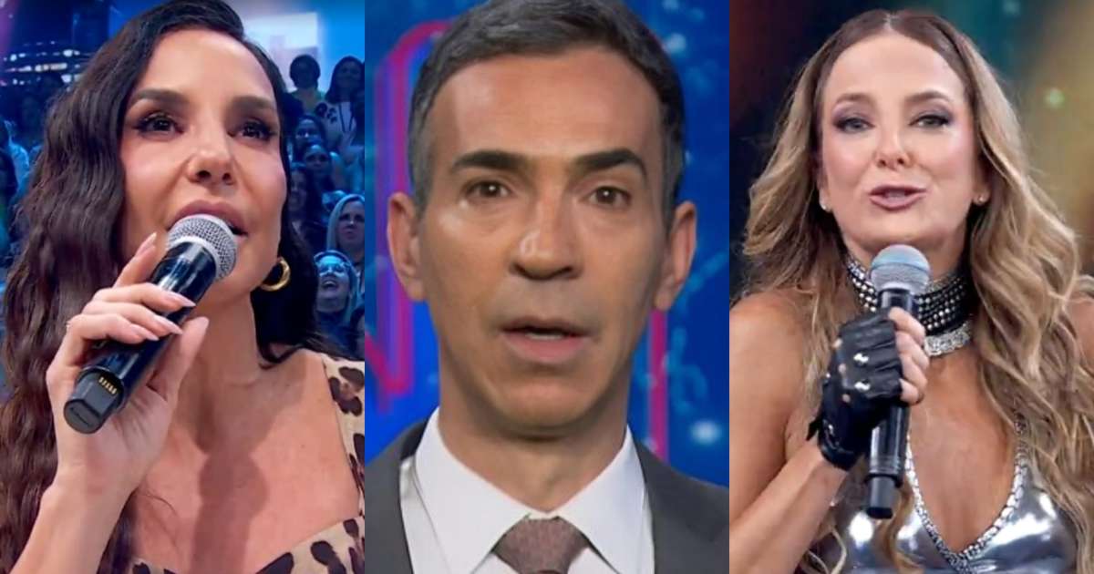 Ivete Sangalo fala no 'Domingão' sobre intimidade de Ticiane Pinheiro e César Tralli: 'Você mordia'
