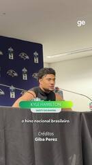 Kyle Hamilton, do Baltimore Ravens, fala sobre querer aprender o hino nacional brasileiro
