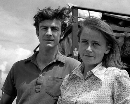 Ranulph Fiennes with his first wife Ginny in 1971. She died in 2004.