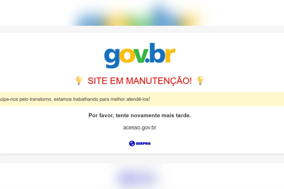 Imagem da matéria: Usuários relatam instabilidade no gov.br nesta segunda (28/9)