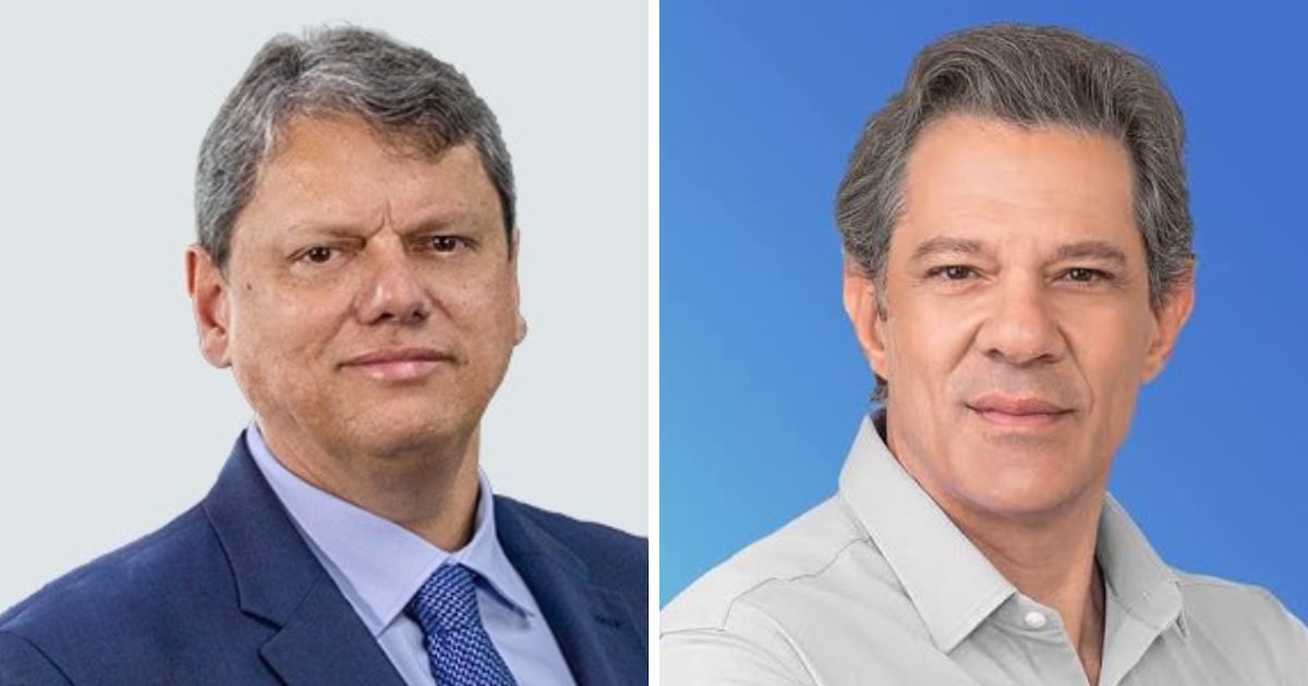 Real Time: Tarcísio tem 57% dos votos válidos e Haddad, 42% no 1º turno para o Governo de SP