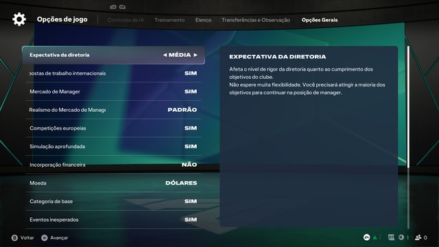 Modo Carreira realista no EA FC 27: melhores configurações e sliders