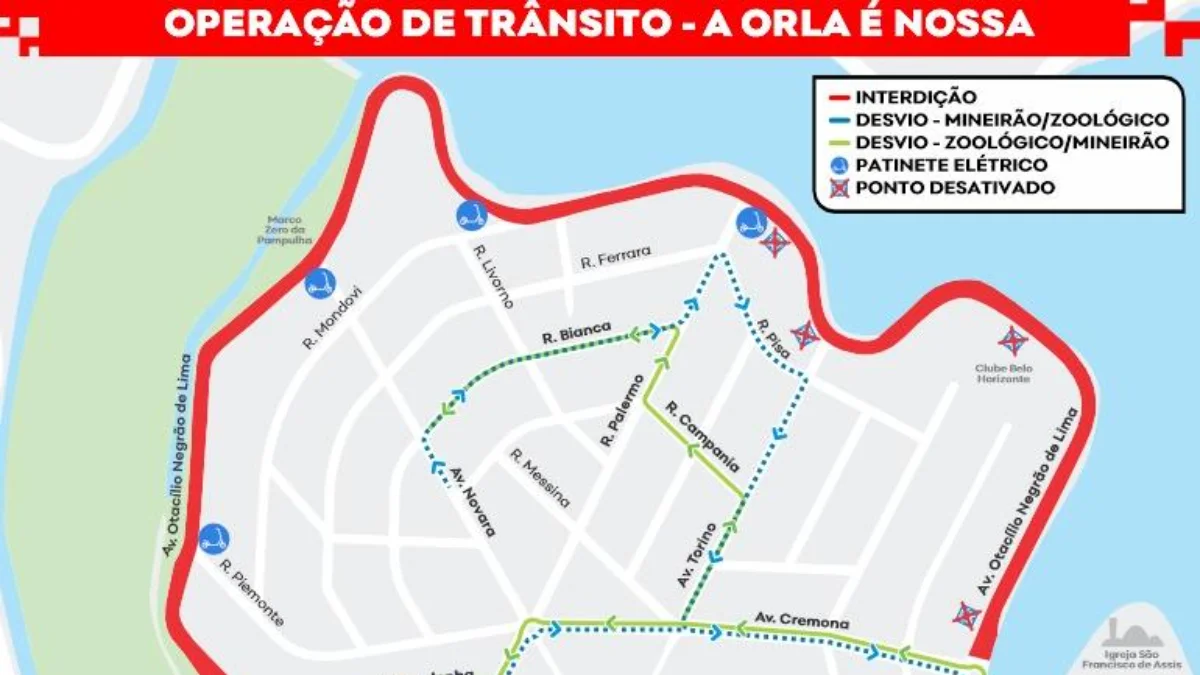 BH: Pampulha tem 3,4 km fechados para lazer a partir deste sábado (26/9)