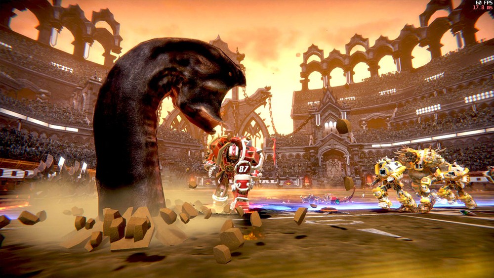 Mutant Football League é um sucessor espiritual do clássico Mutant League Football do Mega Drive com violência e perigos no campo — Foto: Reprodução/Steam
