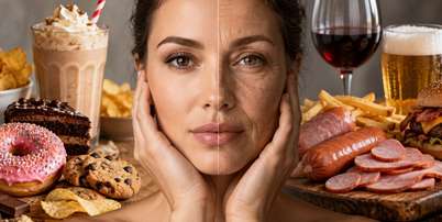 4 alimentos podem acelerar o envelhecimento quando consumidos em excesso Foto: Simples Conteudo