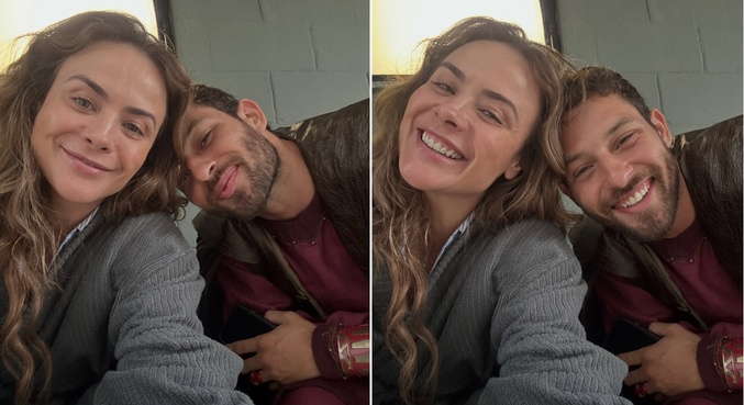 Juliana Silveira posa com João Gana e se declara: ‘Meu filho na ficção. Meu orgulho na vida real’