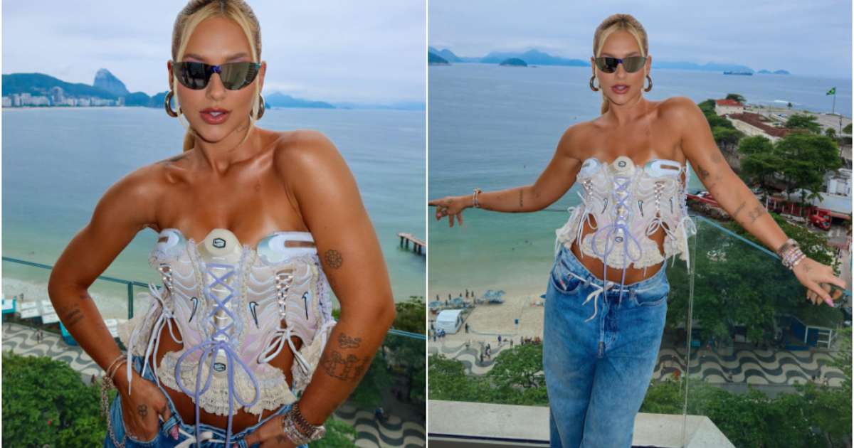 Look de Virginia para a NFL no Maracanã chama a atenção e divide opiniões