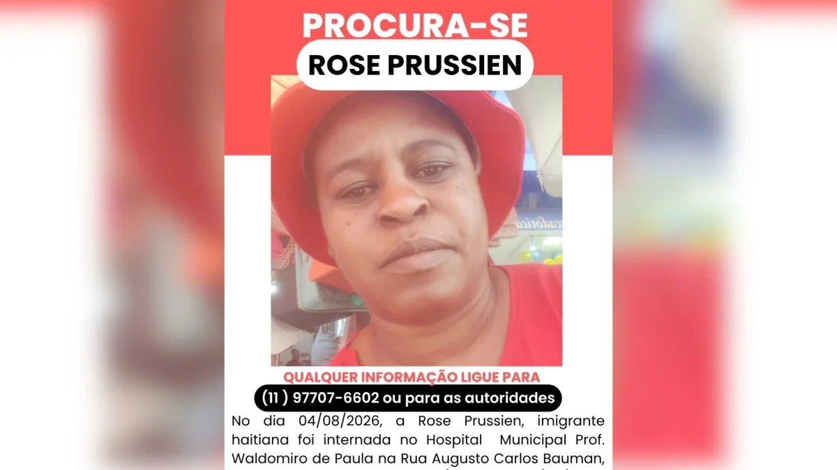 Haitiana está desaparecida há mais de 1 mês após sumir de hospital em SP