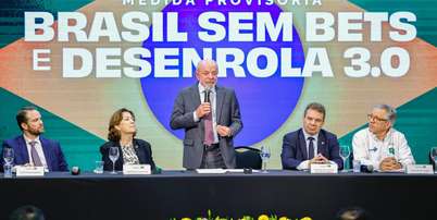 Lula durante evento na sexta-feira, 25, em S&atilde;o Paulo, para anunciar medidas de "Brasil sem bets" Foto: Ricardo Stuckert