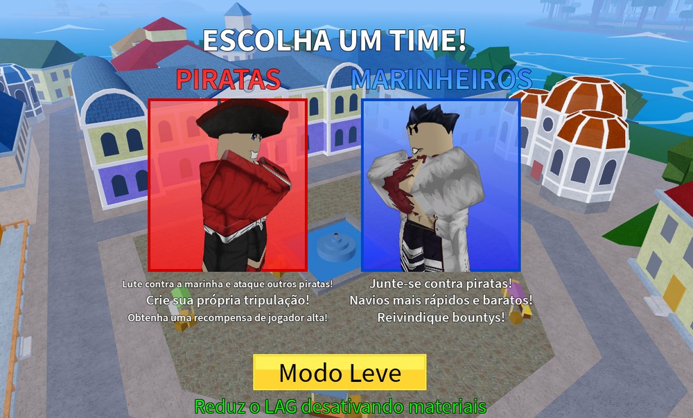 Blox Fruits funciona dentro do Roblox e você cria sua história como pirata ou marinheiro — Foto: Reprodução/Felipe Vinha