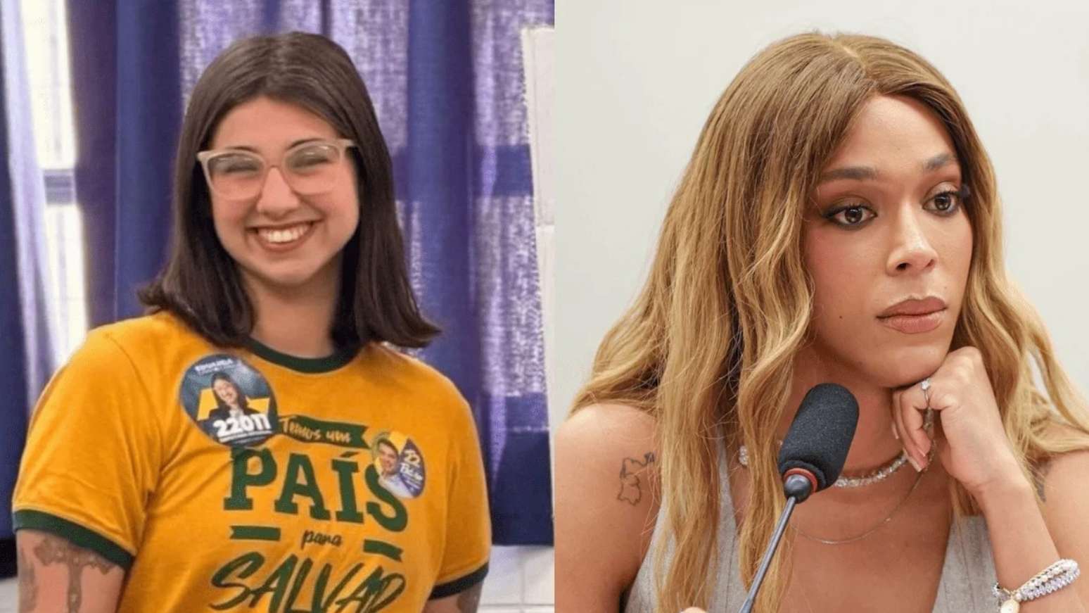 Eduarda Campopiano; Erika Hilton (Reprodu&ccedil;&atilde;o Internet)