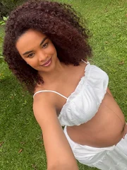 Lucy Ramos exibe barrigão na reta final da gravidez da segunda filha; fotos